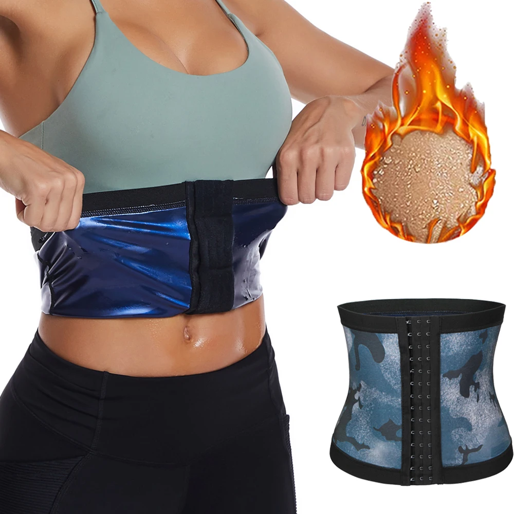 Frauen Sauna Schweiß Fettverbrennung Taille Trainer Shapewear Workout Thermo Schweißband Bauchtrainer Gewichtsverlust Bauchgürtel Image