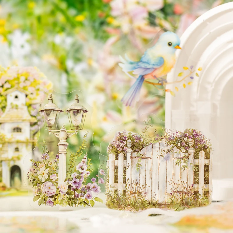 25-teilige Aufkleber zum Thema Garten, DIY-Collage, dekoratives Papier, Scrapbooking-Material, handgefertigtes Tagebuch, Album, Junk-Journal-Zubehör Image