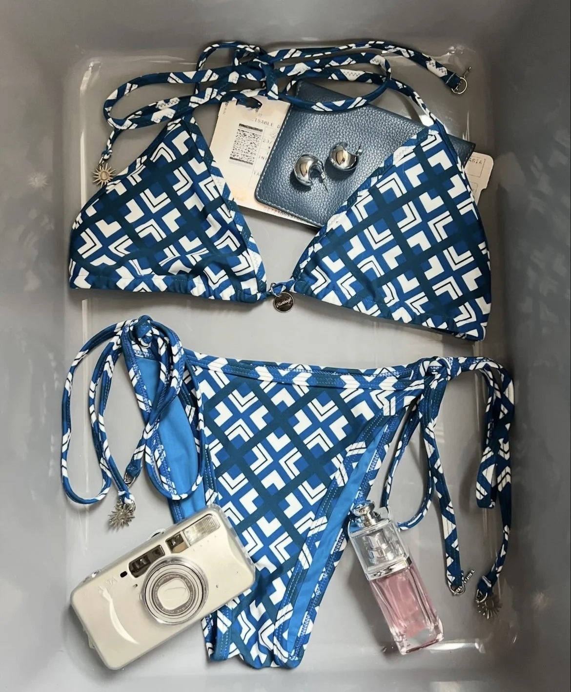 Ruotonsept sexy neue Gitter druck Bikini Set Damen Badeanzug zweiteilige Dreieck Tanga Bade bekleidung Badeanzug brasilia nische Biquinis Image