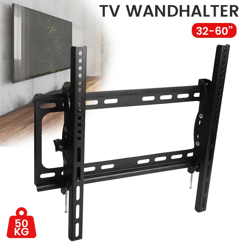 TV-Halterung für 32–60 Zoll TV-Wandhalterung, universeller Flachbildschirm-TV-Rahmen, verstellbare TV-Halterung, Monitorhalter