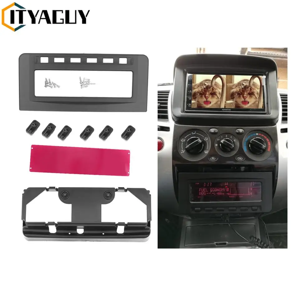 Radio DVD Middle Stereo Frame Panel Montage Dash Installation Lünette Blende für Mitsubishi Pyjero Sport Triton L200 Mornitor Mid
