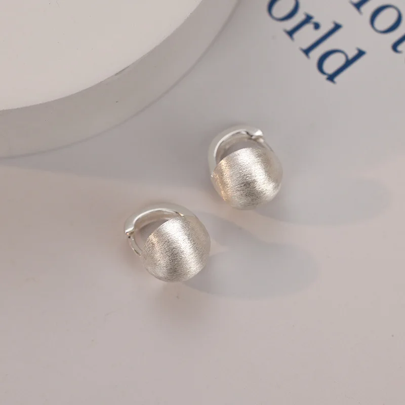 925 Sterling Silber Hoop Koreanische geometrische Runde Ohrringe Einfache Temperament Exquisite Heiße Semale Sexy Schmuck Geschenk