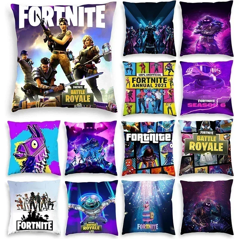 Fortnite Kissenbezug, Plüsch, Anime-Kissenbezug, Plüsch-Kissenbezüge, Heimdekoration, Kissenbezug für Sofa, Bett, Stuhl, Wohnzimmer Image
