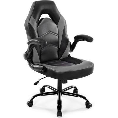 Gaming Stuhl - Ergonomischer Gaming Sessel, Verstellbarer Drehbarer Gamingstuhl aus PU-Leder mit Image