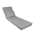 Cuscino per lettino prendisole Premium con cuscino - Strisce grigio