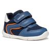 Lauflernschuh GEOX "B ZAPITO BOY", Kinder, Gr. 22, blau (blau, orange), Synthetik, Textil, casual, Schuhe, Freizeitschuh, Babyschuh, Klettschuh mit modischem Farbeinsatz