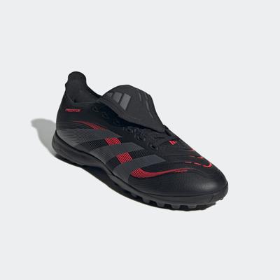 Fußballschuh ADIDAS PERFORMANCE "PREDATOR LEAGUE FOLD-OVER TONGUE TF", Gr. 42,5, core schwarz, grau four, lucid rot, Synthetik, sportlich, Schuhe Image