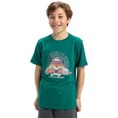 Shirttop QUIKSILVER "Ev Skull Feast", Kinder, Gr. 16, grün (teal grün), [Hauptstoff] 100% Baumwolle, Tops Image