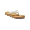 Zehentrenner ROXY "Porto", Gr. 8,5(39), beige (natural), Obermaterial: 90% Baumwolle, 10% Polyester / Futter: 100% TPR, Schuhe