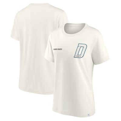 Derby County Campus Icons Graphic T-Shirt – Off White – Damen Image