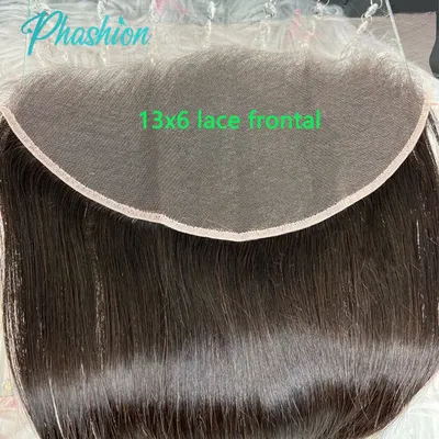 Phashion 26 28 30 Inch13x6 Lace Frontal Straight Pre Plucked Swiss HD Transparent Full Front Only