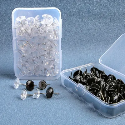50/100Pcs Flat Head Push Pin Gear-shape Pushpin Map Pin for Bulletin Board DIY Photo Wall Sewing Pin