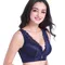 Wire Free Bra Big Size Push Up Brassiere for Women Vest Lace Plus Size Bras 32 to 50 White Black D E