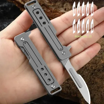 Titanium Alloy Scalpel Fast Open Folding Knife EDC Unpacking Pocket Knife Outdoor Camping Knife with