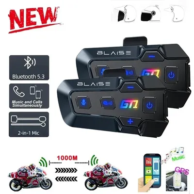 Motorcycle Helmet Bluetooth Intercom Headset Wireless Interphone Intercomunicador Moto Waterproof