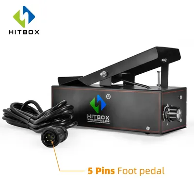 HITBOX 3M Foot Pedal Amp Control Pedal Compatible With ACDC HBT200Pro And Other Machines With 5-Pin