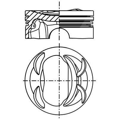 Mahle Kolben [Hersteller-Nr. 039PI00129002] für Citroën, Ds, Opel, Peugeot, Vauxhall Image
