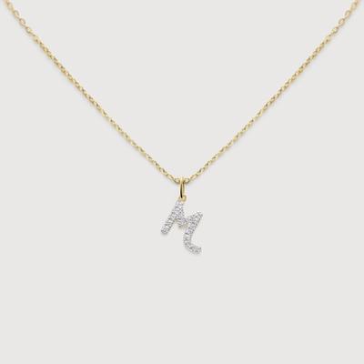 Diamond Initial M Necklace