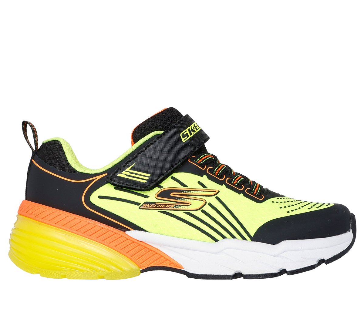 Skechers Boy's Thermoflux Elite Sneaker | Size 13.0 | Black/Yellow/Orange | Synthetic/Textile | Machine Washable