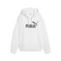 Hoodie PUMA "ESS NATURE 2.0 Comfort Hoodie Damen", Damen, Gr. S, weiß, Obermaterial: 68% Baumwolle, 32% Polyester; Kapuzenfutter: 100% Baumwolle; Rippe: 3% Elasthan, 97% Baumwolle, comfort fit, Langarm, Sweatshirts