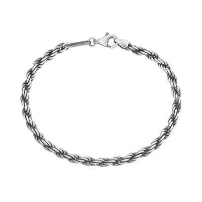 Armband "Kordelkette massiv, Silber 925" Gr. 23, silber, GIORGIO MARTELLO MILANO, Armbänder, Herren, 23cm, Silber 925 (S