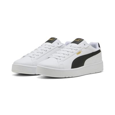 Sneaker PUMA "Court Classico Sneakers Erwachsene", Gr. 44.5, bunt (weiß schwarz gold), Obermaterial: Synthetik, Textil; Futter: Textil; Innensohle: Textil; Laufsohle: Gummi, Schuhe Image