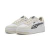 Sneaker PUMA "Carina Street Snake Chic Sneakers Damen", Gr. 39, schwarz-weiß (weiß schwarz alpine snow), Obermaterial: Synthetik, Kuhleder, Textil; Futter: Textil; Innensohle: Textil; Laufsohle: Gummi, Schuhe