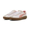 Sneaker PUMA "PUMA Club Klassika Sneakers Damen", Gr. 35.5, weiß pink fruit vapor gray, Obermaterial: Textil, Kuhleder, Synthetik; Futter: Textil, Synthetik; Innensohle: Textil; Laufsohle: Gummi, Schuhe