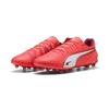 Fußballschuh PUMA "KING MATCH FG/AG Fußballschuhe Erwachsene", Gr. 41, glowing rot weiß fire, Obermaterial: Synthetik, Textil; Futter: Textil; Innensohle: Textil; Laufsohle: Synthetik, Schuhe