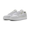 Sneaker PUMA "Court Classic Sneakers aus Wildleder Erwachsene", Gr. 38, weiß glacial gray gold, Obermaterial: Synthetik, Kuhleder; Futter: Textil, Synthetik; Innensohle: Textil; Laufsohle: Gummi, Schuhe