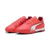 Fußballschuh PUMA "KING MATCH TT Fußballschuhe Erwachsene", Gr. 45, glowing rot weiß fire, Obermaterial: Textil, Synthetik; Futter: Textil; Innensohle: Textil; Laufsohle: Gummi, Schuhe