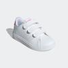 Klettschuh ADIDAS SPORTSWEAR "ADVANTAGE BASE 2.0 KIDS", Gr. 32, weiß (cloud weiß, bliss pink, core schwarz), Synthetik, sportlich, Schuhe, Design auf den Spuren des adidas Stan Smith