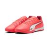 Fußballschuh PUMA "KING MATCH Futsalschuhe Erwachsene", Gr. 46, glowing rot weiß fire, Obermaterial: Textil, Synthetik; Futter: Textil; Innensohle: Textil; Laufsohle: Gummi, Schuhe