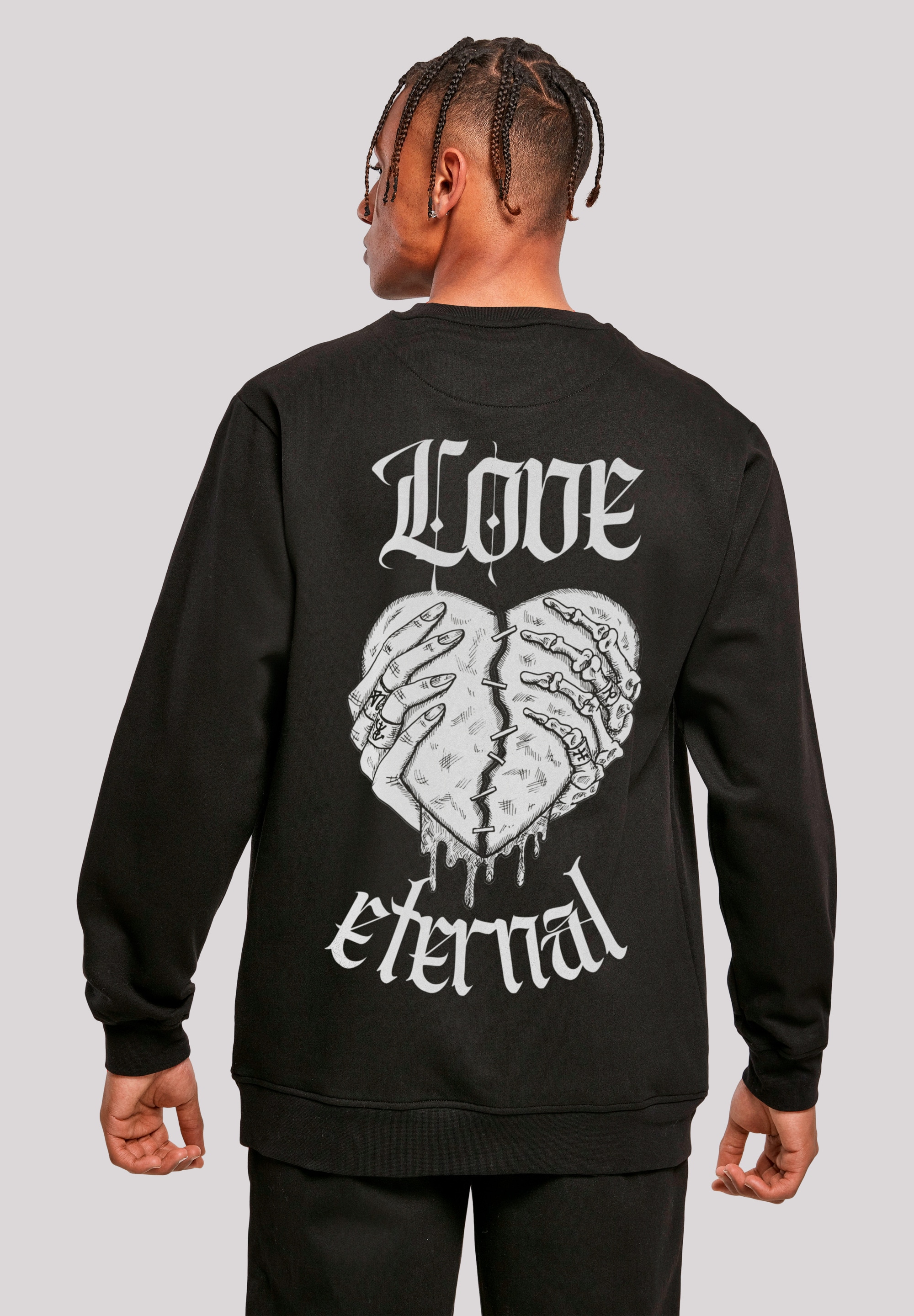 Sweatshirt F4NT4STIC "Valentines Streetwear", Herren, Gr. 4XL, schwarz, Obermaterial: 50% Baumwolle, 50% Polyester, regular fit, Rundhals, ohne Bündchen, Sweatshirts Sweatshirt, Premium Y2K Streetwear