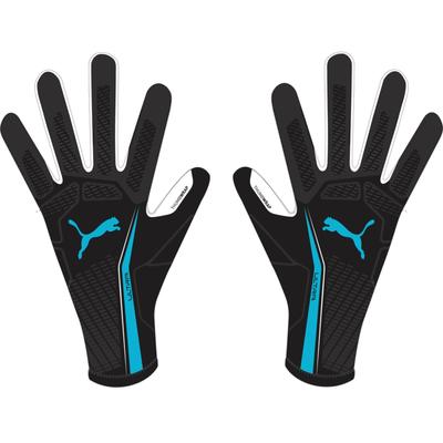 Torwarthandschuhe PUMA "ULTRA ULTIMATE Hybrid Torwarthandschuhe Unisex", Damen, Gr. 11, schwarz bright aqua blau, Obermaterial: 5% Elasthan, 95% Polyester; Handgelenkschoner: 23% Elasthan, 77% Polyester; Handfläche: 100% Latex; Handrücken: 100%... Image