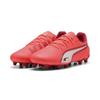 Fußballschuh PUMA "KING MATCH FG/AG Fußballschuhe Jugendliche", Kinder, Gr. 34, glowing rot weiß fire, Obermaterial: Textil, Synthetik; Futter: Textil; Innensohle: Textil; Laufsohle: Synthetik, Schuhe