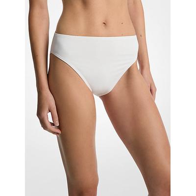 Michael Kors Stretch Nylon Bikini Bottom White XS