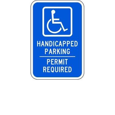 Lyle Handicapped Parking Sign,18" x 12" HC-007-12HA - 1 Each