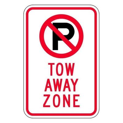 Lyle Tow Zone No Parking Sign,18" x 12" NPS-016-12HA - 1 Each - Multi