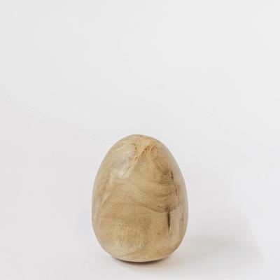 Natural Color Wooden Egg Shaped Paperweight