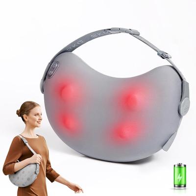 SKG Shiatsu Back Massager with Heat Cordless Back and Neck Massager for Pain Relief Deep Tissue,4D Kneading Massage Pillow