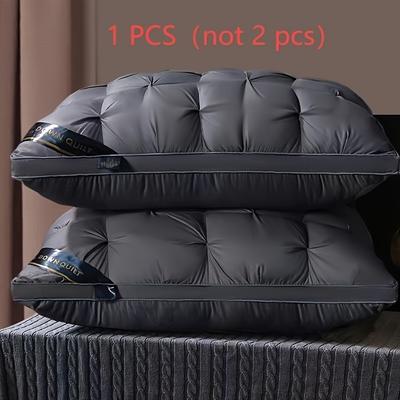 TEMU Soft Polyester Neck & Cervical Pillow, Machine Washable, Uncharged, Comfortable Sleeping Support - 18.9x29.13 Inch, 950g Image