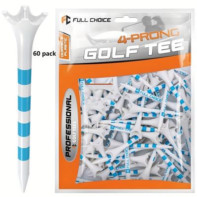 "TEMU Extra Plastic Golf Tees - 60/100pcs (2-3/4"" /3-1/4"") - Friction, Increase Distance & Golf Plastic Tees"