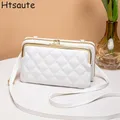 Borse da donna Trend Borse in pelle PU da donna Beige Bianco Nero Borsa a mano moda Bolsas Para Mujeres Sac Porta telefono
