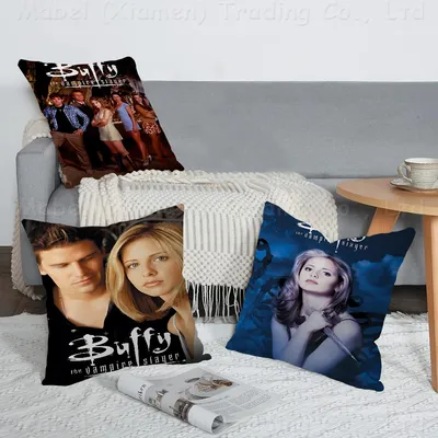 Buffy The Vampire Slayer Kissen, Anime-Kissen, Sofa, Bett, Kopfkissenbezug, Kissenbezug, 45 x 45 cm, modisch Image