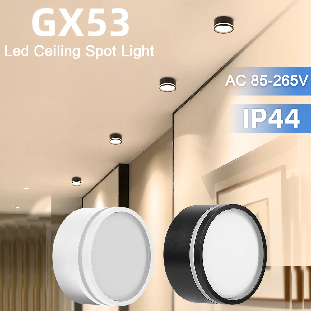 GX53 Spot Led Decke Licht Oberfläche montiert Downlight Innen Unten Beleuchtung für Wohnzimmer Schlafzimmer Decke Lampe Led-strahler