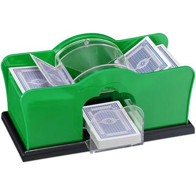 Kartenmischmaschine, für 2 Decks, mit Kurbel, manuelles Mischgerät für Spielkarten bis 91 mm, Image
