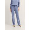 Stoffhose BUGATTI, Damen, Gr. M, Normalgrößen, 360, blau, 65% Modal, 30% Polyester, 5% Elasthan, unifarben, casual, normal, Hosen, mit elastischem Bund