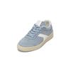 Sneaker MARC O'POLO "aus hochwertigem Velours-Rindleder", Damen, Gr. 39, schwarz smooth sky, cloudy weiß, Obermaterial: 100% Leder (Rind), unifarben, casual, Schuhe Retrosneaker