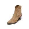 Stiefel MARC O'POLO "aus softem Veloursleder", Damen, Gr. 38, braun (mid braun), Obermaterial: 100% Leder (Rind), unifarben, Schuhe